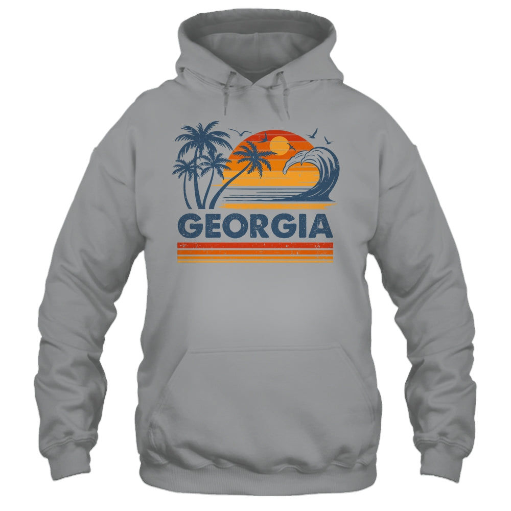 Georgia Vacation Sunset Cute 70s Vintage Retro Beach Shirt & Tank Top | siriusteestore