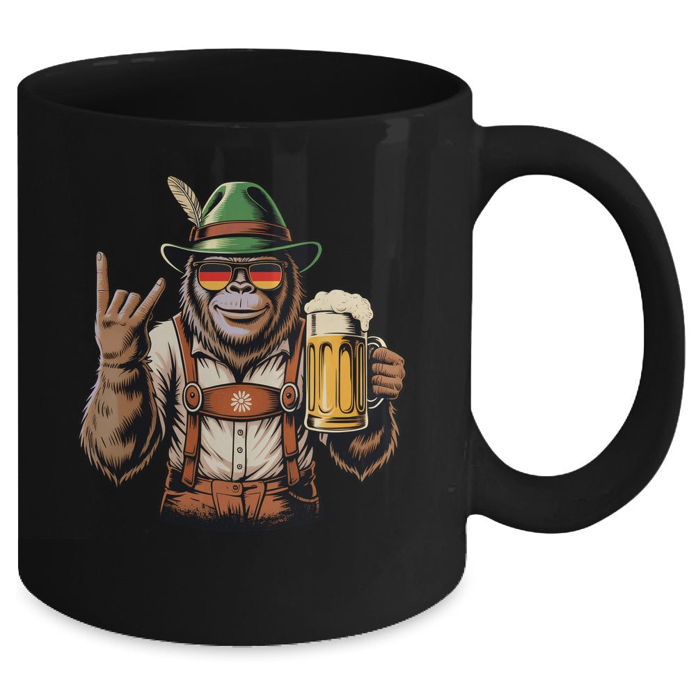 German Bigfoot Sasquatch Beer Lederhose Funny Oktoberfest Mug | siriusteestore