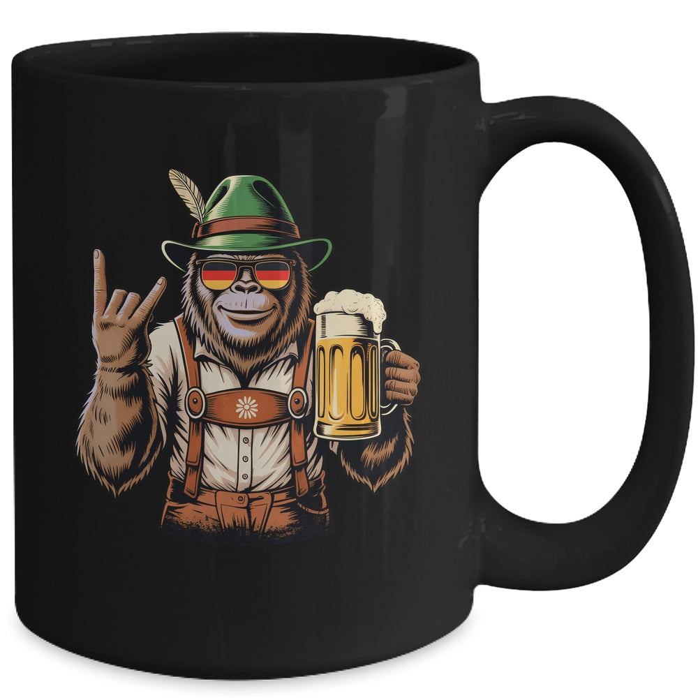German Bigfoot Sasquatch Beer Lederhose Funny Oktoberfest Mug | siriusteestore