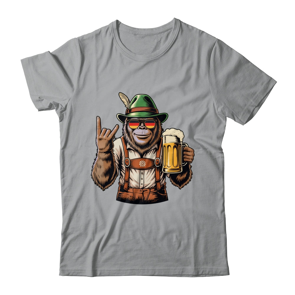 German Bigfoot Sasquatch Beer Lederhose Funny Oktoberfest Shirt & Hoodie | siriusteestore