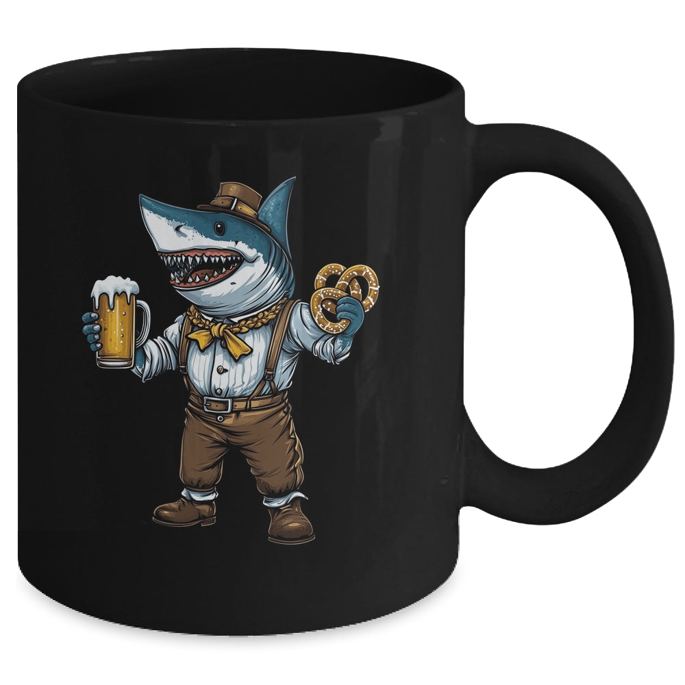 German Oktoberfest Shark Costume Funny Bavarian Men Women Mug | siriusteestore