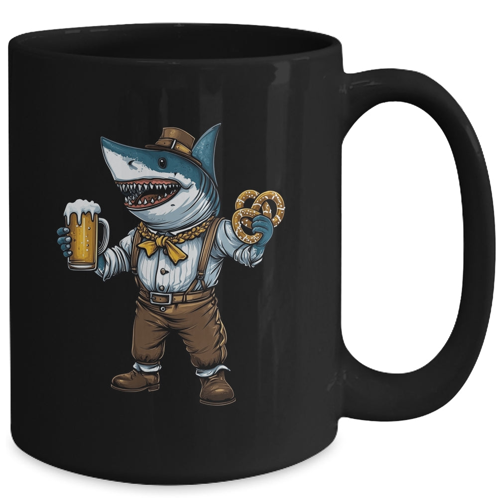 German Oktoberfest Shark Costume Funny Bavarian Men Women Mug | siriusteestore
