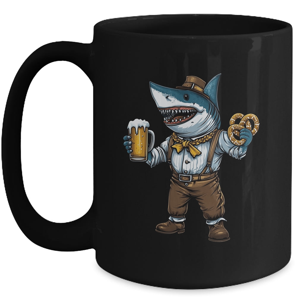 German Oktoberfest Shark Costume Funny Bavarian Men Women Mug | siriusteestore