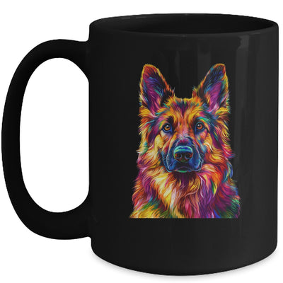 German Shepherd Dog Colorful Face Dog Lover Men Women Mug | siriusteestore
