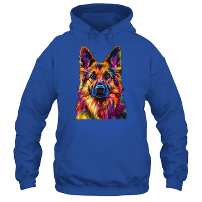 German Shepherd Dog Colorful Face Dog Lover Men Women Shirt & Tank Top | siriusteestore