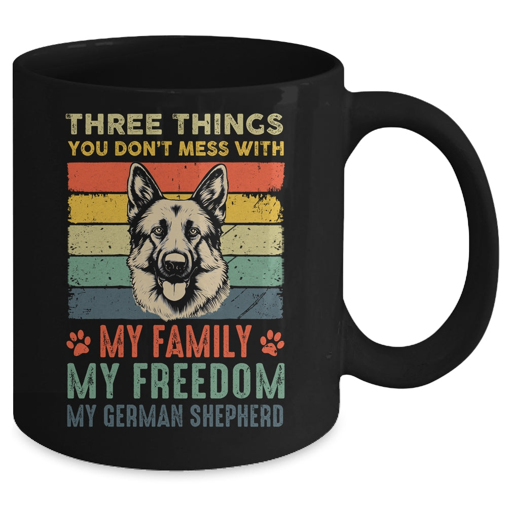 German Shepherd Funny Dog Three Things You Don't Mess With Mug | siriusteestore