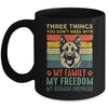 German Shepherd Funny Dog Three Things You Don't Mess With Mug | siriusteestore