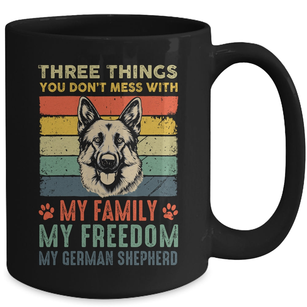 German Shepherd Funny Dog Three Things You Don't Mess With Mug | siriusteestore