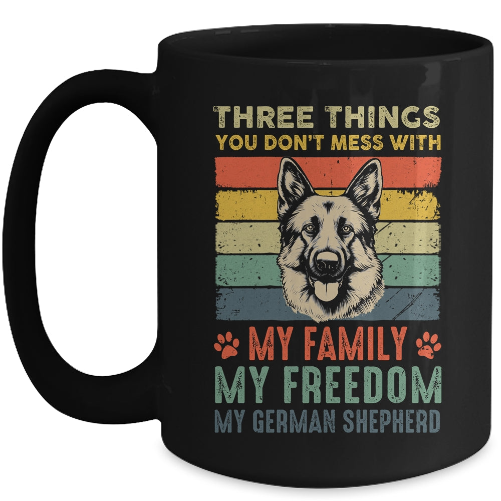 German Shepherd Funny Dog Three Things You Don't Mess With Mug | siriusteestore