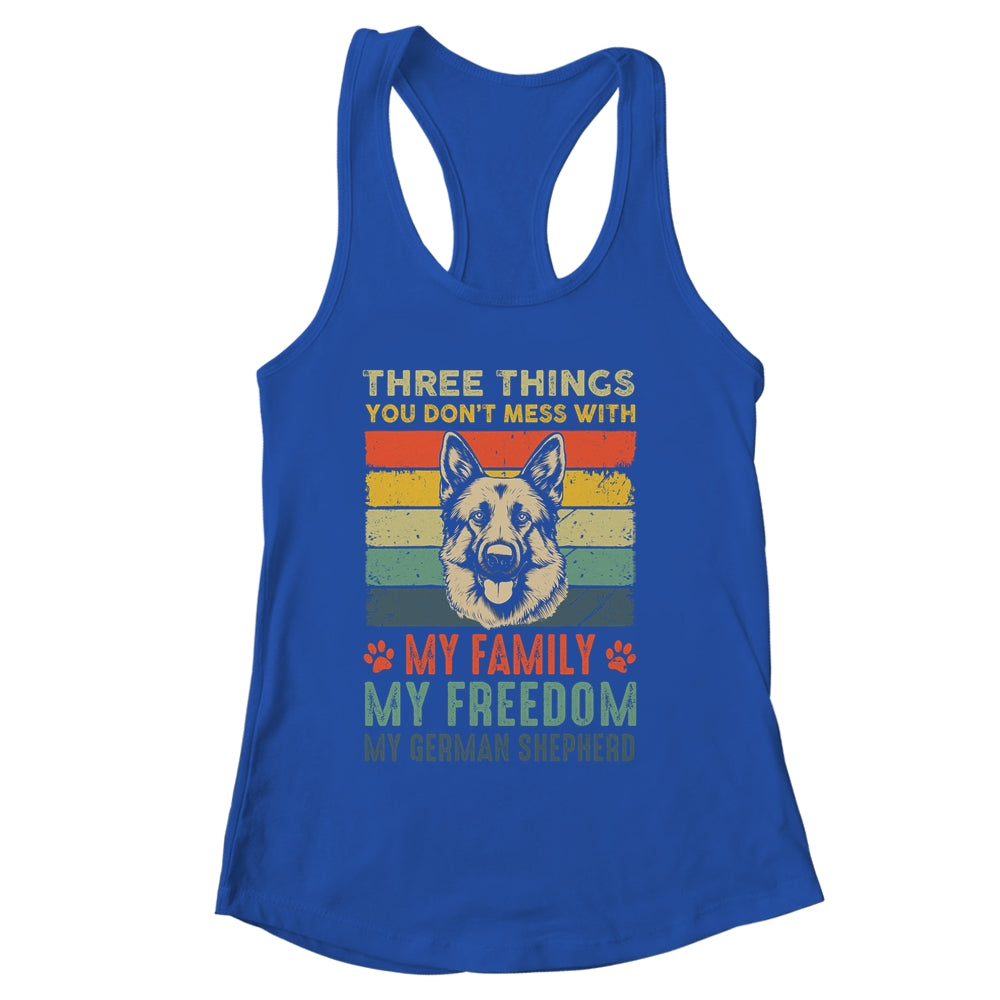 German Shepherd Funny Dog Three Things You Don't Mess With Shirt & Tank Top | siriusteestore