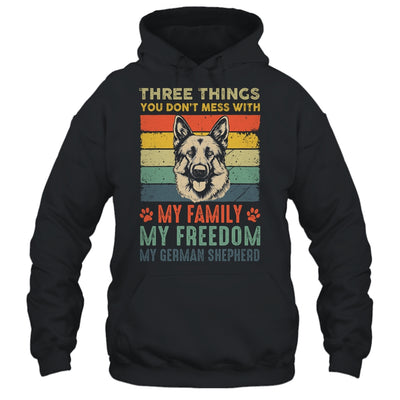German Shepherd Funny Dog Three Things You Don't Mess With Shirt & Tank Top | siriusteestore