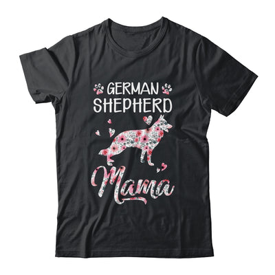 German Shepherd Mama Dog Lover For Mom Owner Women Floral Shirt & Tank Top | siriusteestore