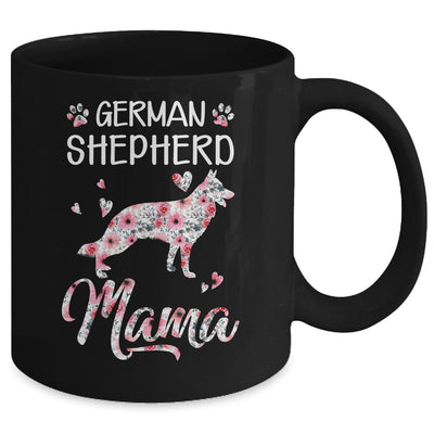 German Shepherd Mama Dog Lover For Mom Owner Women Floral Mug | siriusteestore