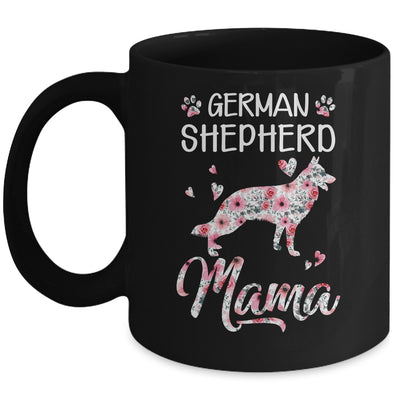 German Shepherd Mama Dog Lover For Mom Owner Women Floral Mug | siriusteestore