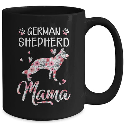 German Shepherd Mama Dog Lover For Mom Owner Women Floral Mug | siriusteestore