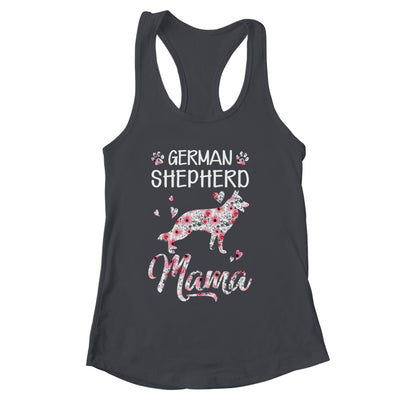 German Shepherd Mama Dog Lover For Mom Owner Women Floral Shirt & Tank Top | siriusteestore