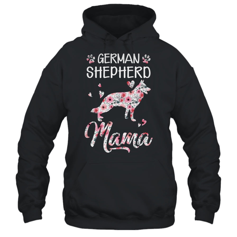 German Shepherd Mama Dog Lover For Mom Owner Women Floral Shirt & Tank Top | siriusteestore