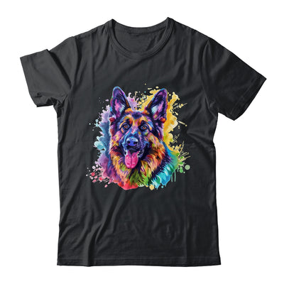 German Shepherd Mom Lover Puppy Dog Watercolor Tie Dye Painting Shirt & Tank Top | siriusteestore