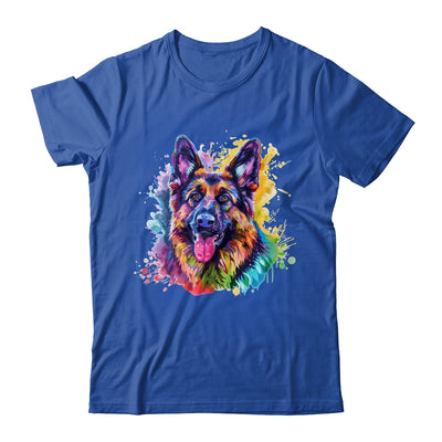 German Shepherd Mom Lover Puppy Dog Watercolor Tie Dye Painting Shirt & Tank Top | siriusteestore