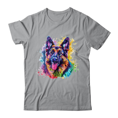 German Shepherd Mom Lover Puppy Dog Watercolor Tie Dye Painting Shirt & Tank Top | siriusteestore