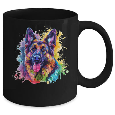 German Shepherd Mom Lover Puppy Dog Watercolor Tie Dye Painting Mug | siriusteestore