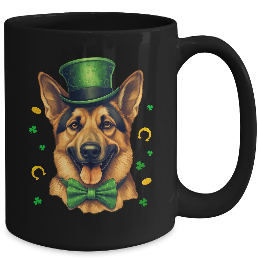 German Shepherd St Patricks Day Leprechaun Shamrock Irish Mug | siriusteestore