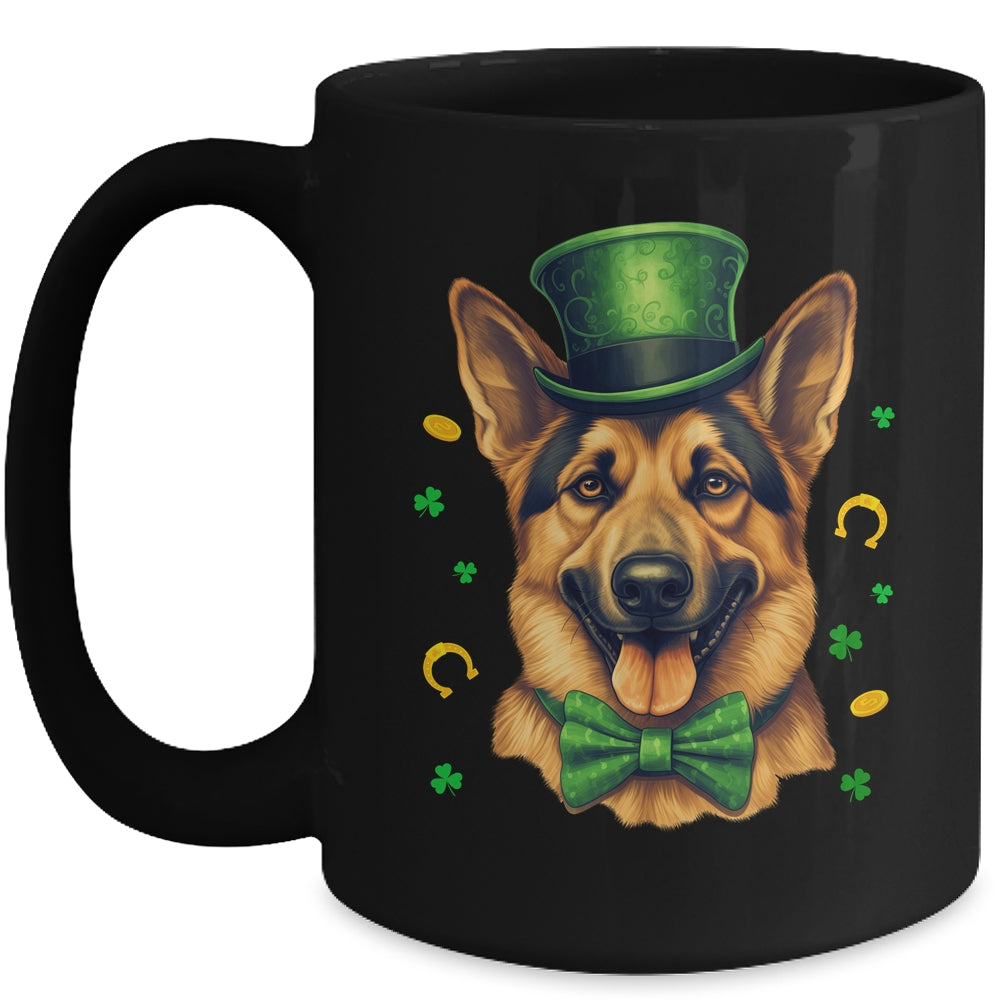 German Shepherd St Patricks Day Leprechaun Shamrock Irish Mug | siriusteestore
