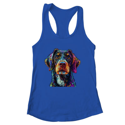 German Shorthaired Pointer Dog Colorful Face Dog Lover Men Women Shirt & Tank Top | siriusteestore