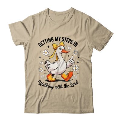 Getting My Steps In Walking With The Lord Christian Goose Shirt & Hoodie | siriusteestore