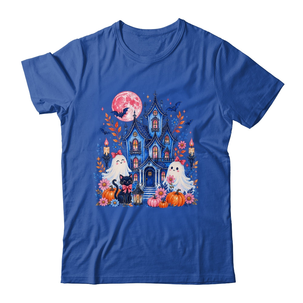 Ghose House Brushstroke Halloween Spooky Season Floral Fall Shirt & Hoodie | siriusteestore