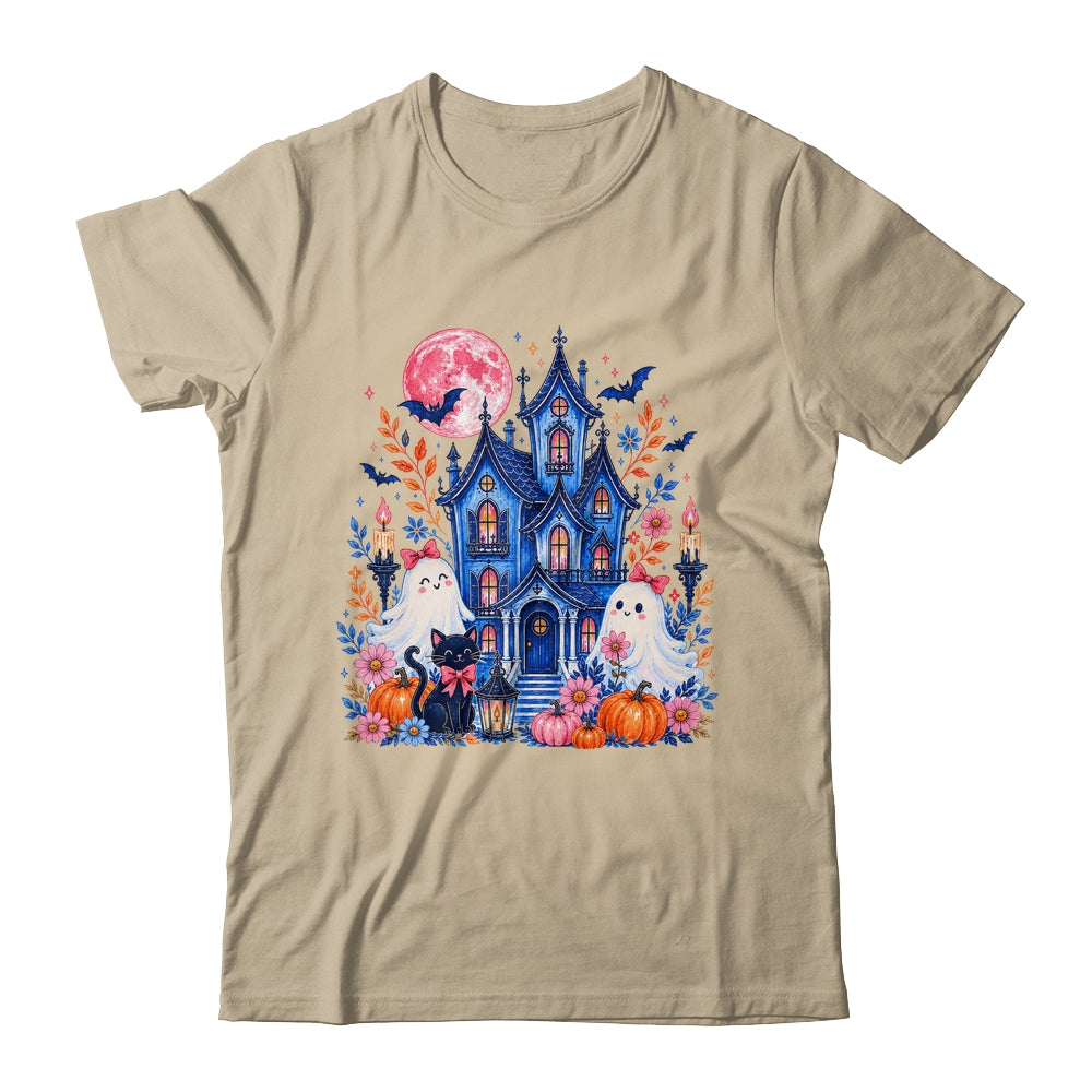 Ghose House Brushstroke Halloween Spooky Season Floral Fall Shirt & Hoodie | siriusteestore