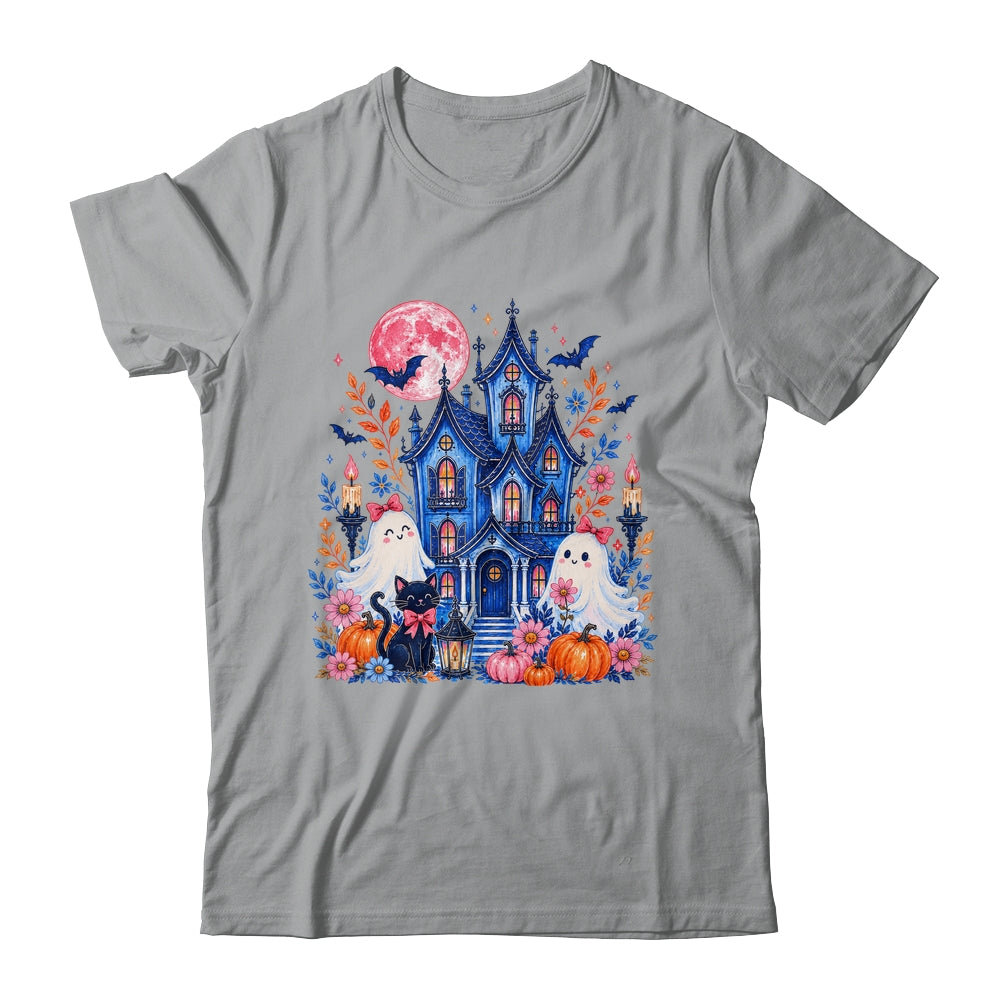 Ghose House Brushstroke Halloween Spooky Season Floral Fall Shirt & Hoodie | siriusteestore