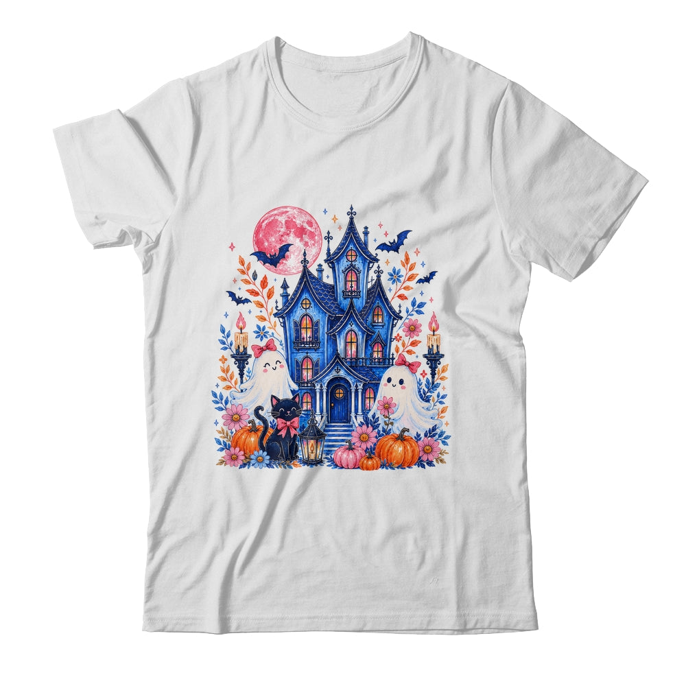 Ghose House Brushstroke Halloween Spooky Season Floral Fall Shirt & Hoodie | siriusteestore