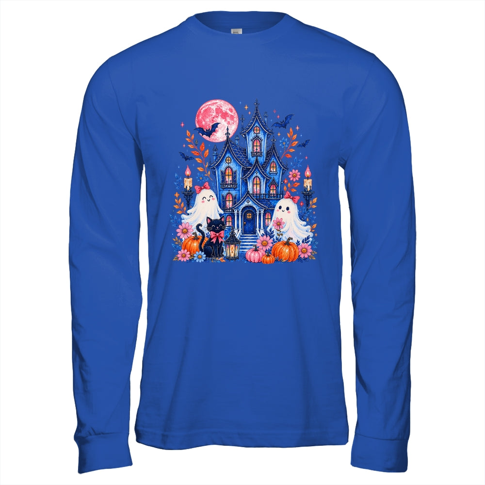 Ghose House Brushstroke Halloween Spooky Season Floral Fall Shirt & Hoodie | siriusteestore