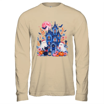 Ghose House Brushstroke Halloween Spooky Season Floral Fall Shirt & Hoodie | siriusteestore