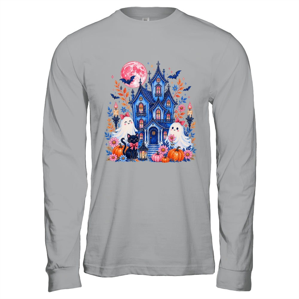 Ghose House Brushstroke Halloween Spooky Season Floral Fall Shirt & Hoodie | siriusteestore