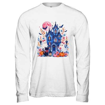 Ghose House Brushstroke Halloween Spooky Season Floral Fall Shirt & Hoodie | siriusteestore