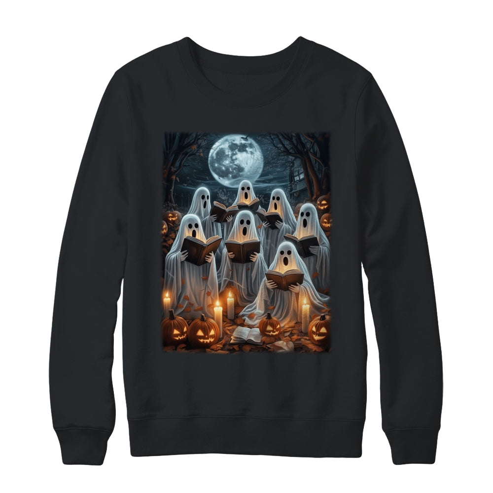 Ghost Book Reading Halloween Teachers Books Lover Women Men Shirt & Sweatshirt | siriusteestore