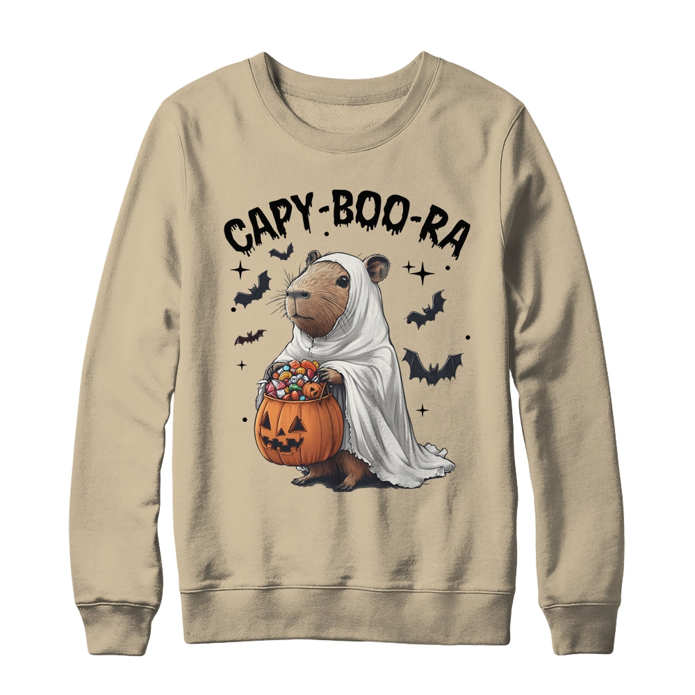 Ghost Capybara And Pumpkin Funny Halloween Kids Women Men Shirt & Sweatshirt | siriusteestore