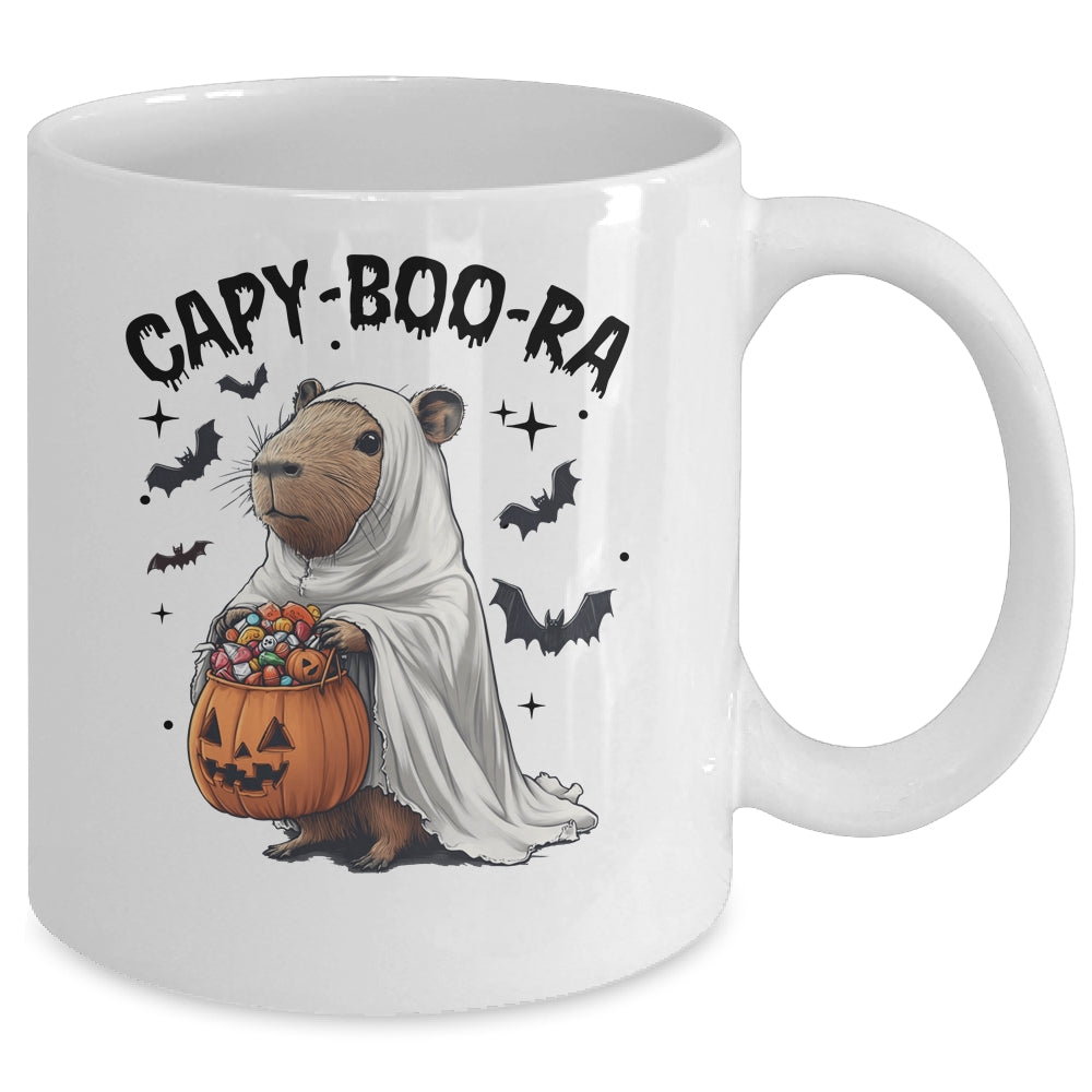 Ghost Capybara And Pumpkin Funny Halloween Kids Women Men Mug | siriusteestore