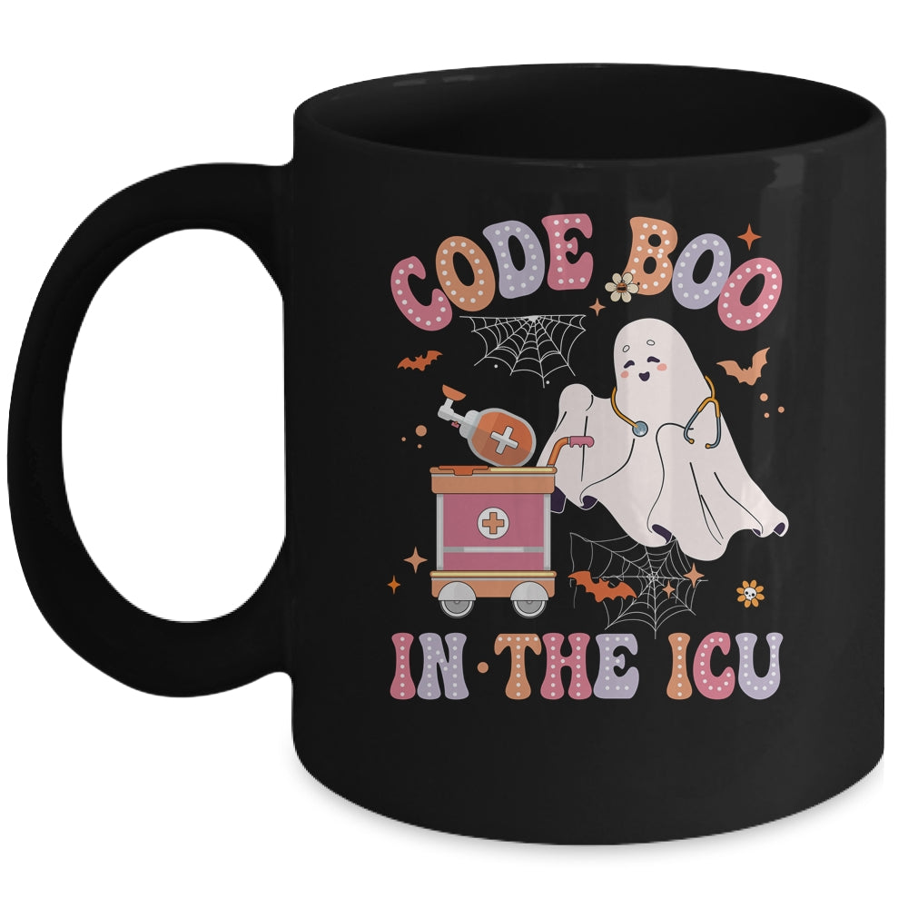 Ghost Code Boo In The ICU Nursing Nurse Halloween Costume Mug | siriusteestore