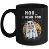Ghost Cow Moo I Mean Boo Halloween Funny Cow Lover Mug | siriusteestore
