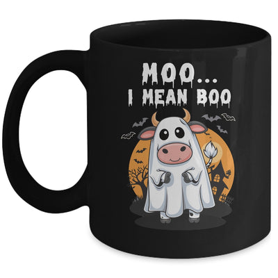 Ghost Cow Moo I Mean Boo Halloween Funny Cow Lover Mug | siriusteestore