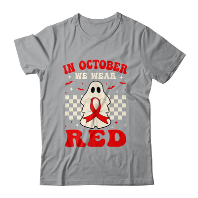 Ghost In October We Wear Red  For Red Ribbon Week Awareness Shirt & Hoodie | siriusteestore