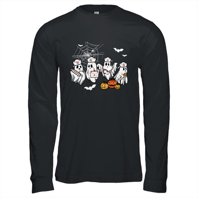 Ghost Nurses Halloween Crew Funny Costume Scrub Top Women Shirt & Hoodie | siriusteestore