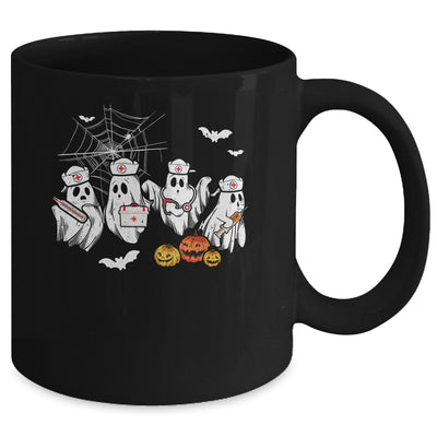 Ghost Nurses Halloween Crew Funny Costume Scrub Top Women Mug | siriusteestore
