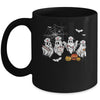 Ghost Nurses Halloween Crew Funny Costume Scrub Top Women Mug | siriusteestore