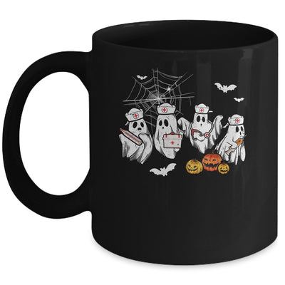 Ghost Nurses Halloween Crew Funny Costume Scrub Top Women Mug | siriusteestore