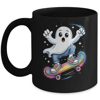Ghost On Skateboard Funny Halloween Costume Skateboarding Mug | siriusteestore