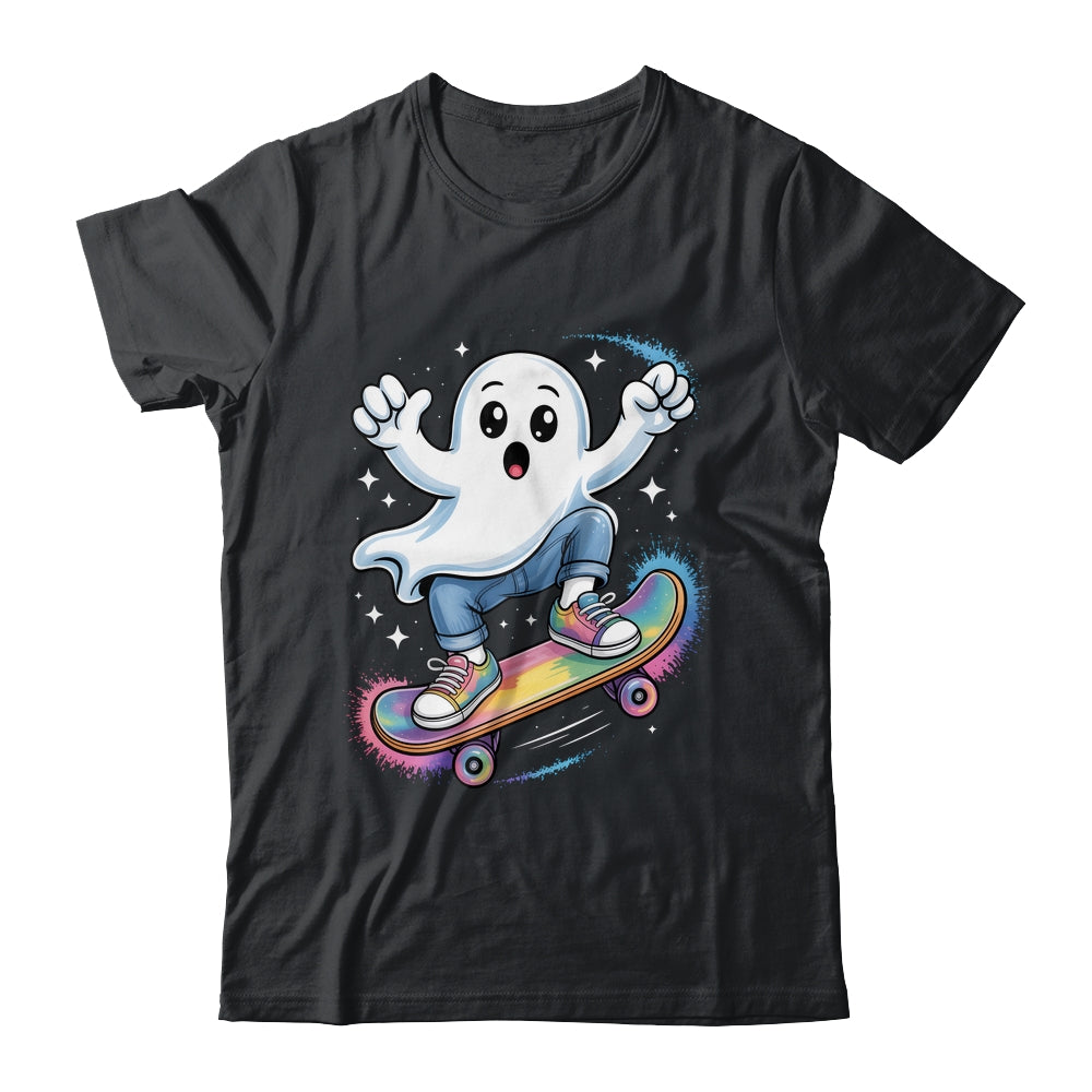 Ghost On Skateboard Funny Halloween Costume Skateboarding Shirt & Sweatshirt | siriusteestore